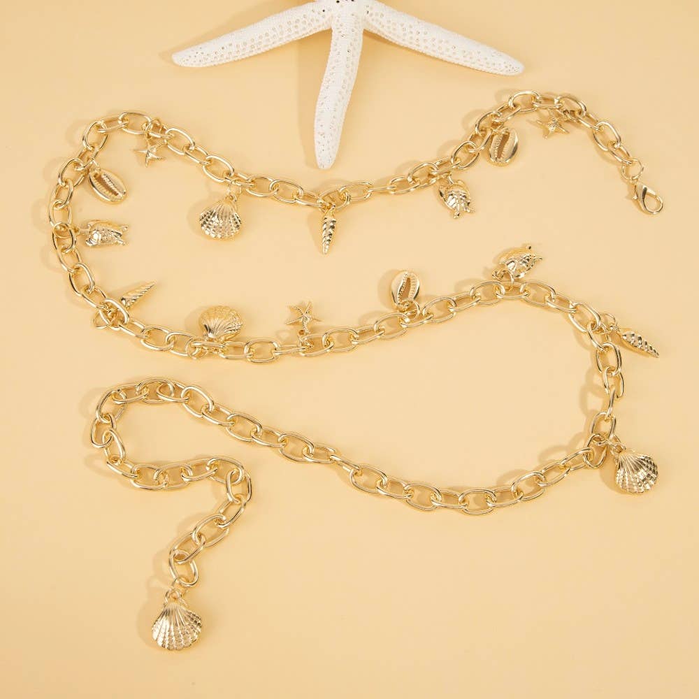 Sealife Charms Chain Belt