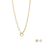 Split Chain Charm Necklace
