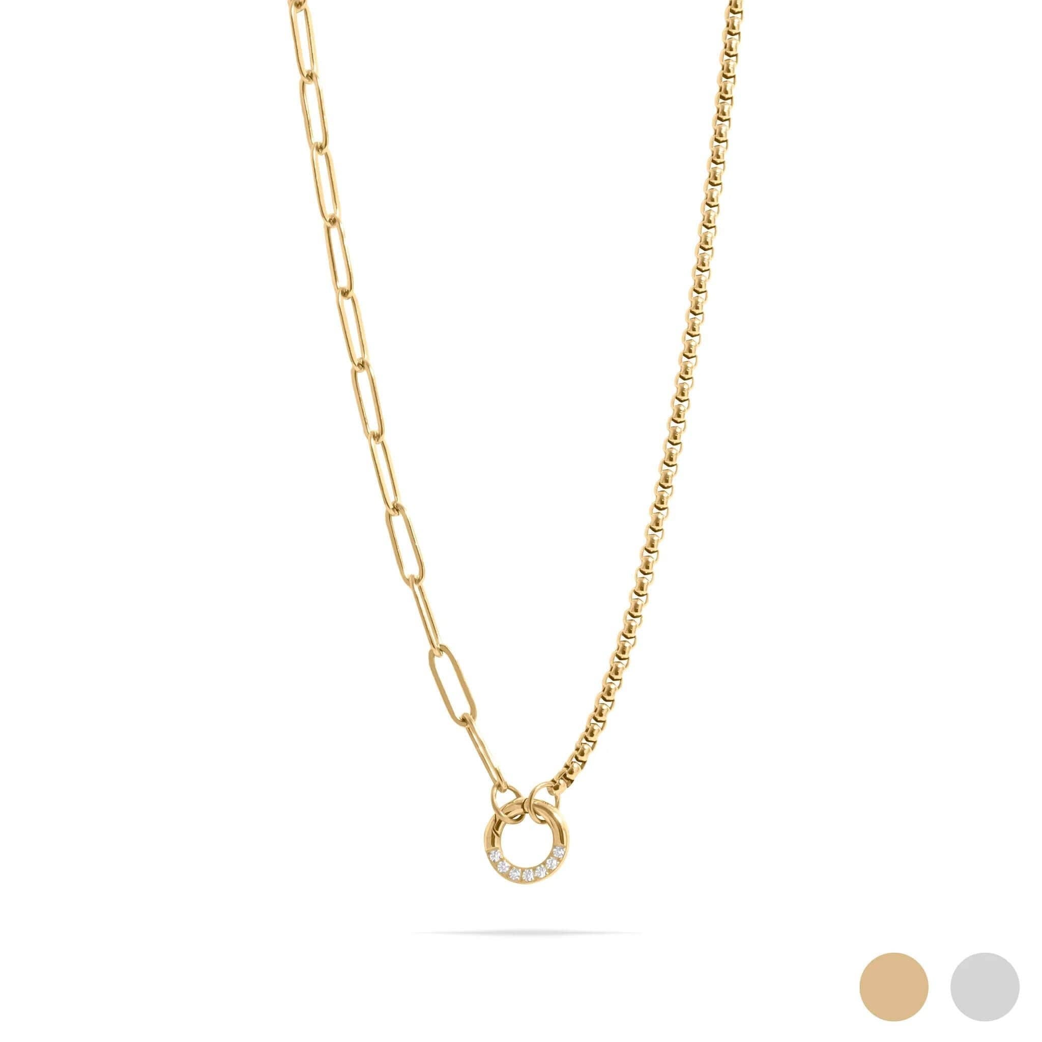 Split Chain Charm Necklace