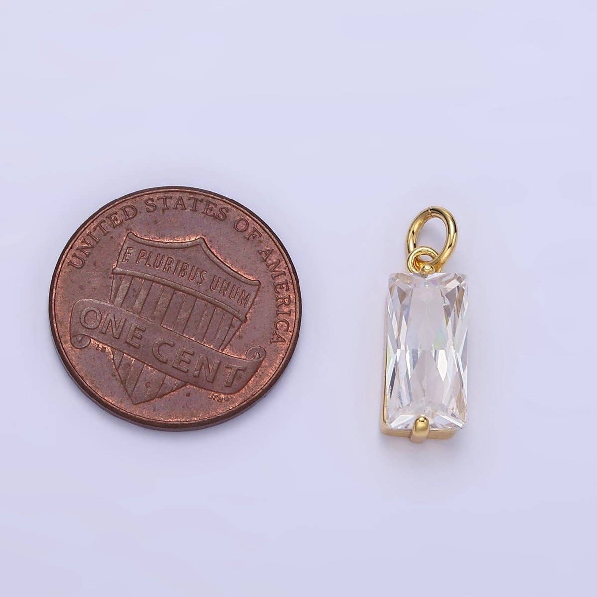 Clear Baguette Charm