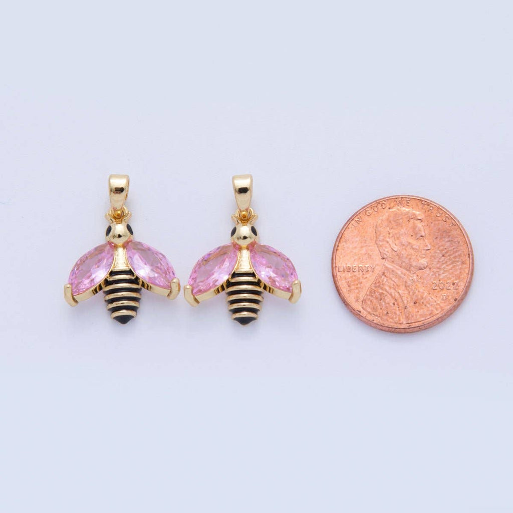 Pink Bumble Bee Charm