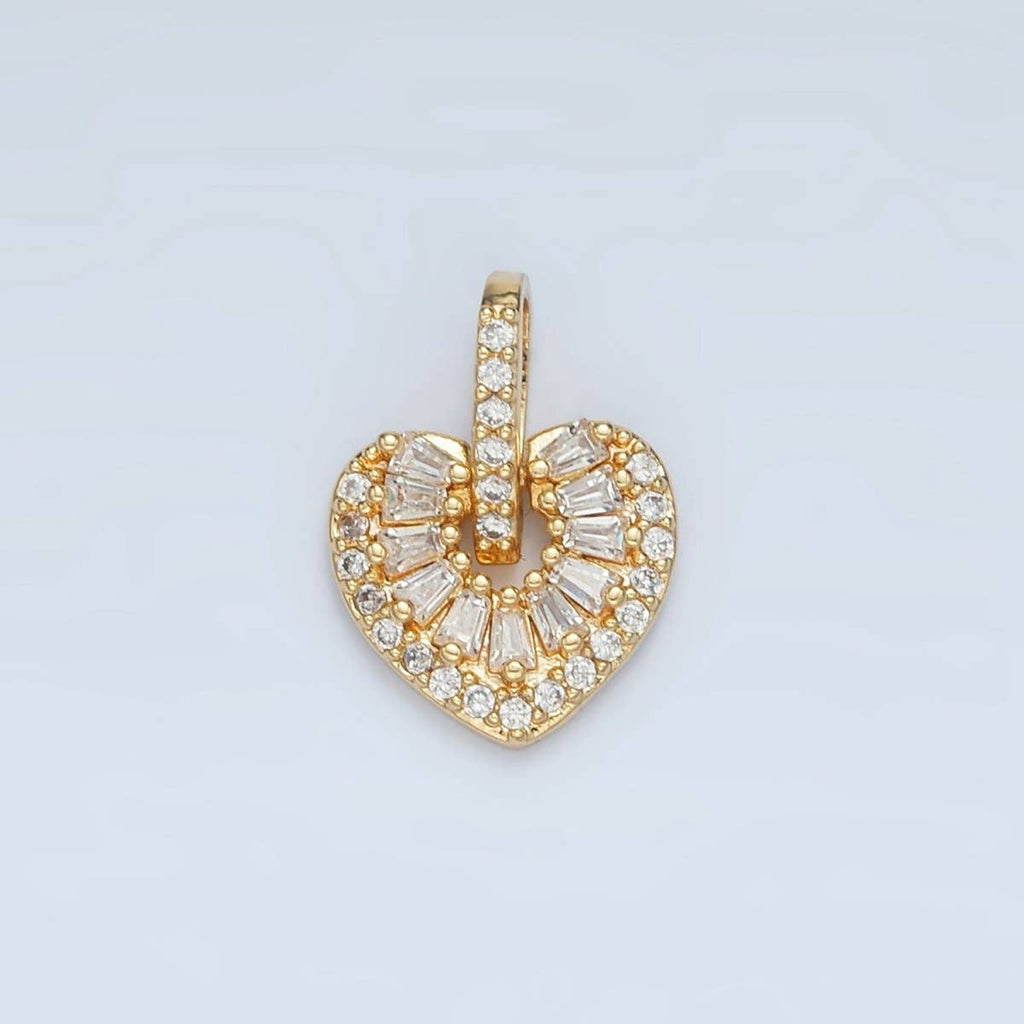 Baguette Heart Pendant