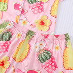 Tropical Fruit Cocktail Pajama Set
