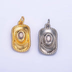 Clear CZ Cowboy Hat Charm
