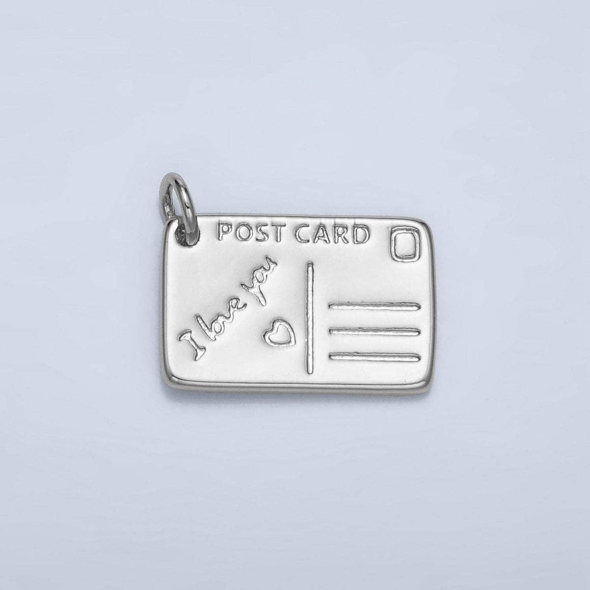 I Love You Post Card Charm