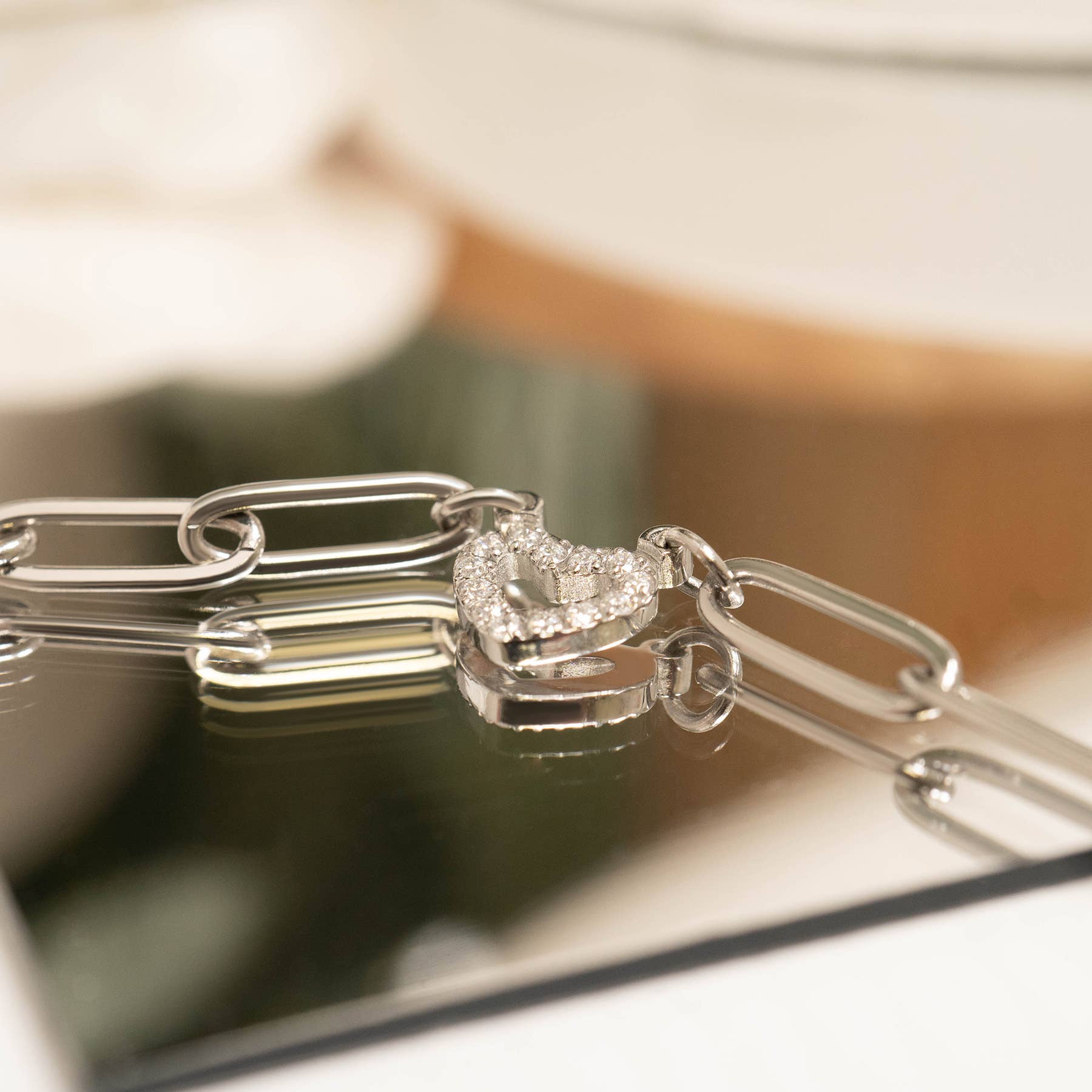 Heart Paperclip Bracelet