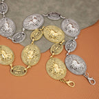 Horse & Rider Oval Medallion Chain Belt