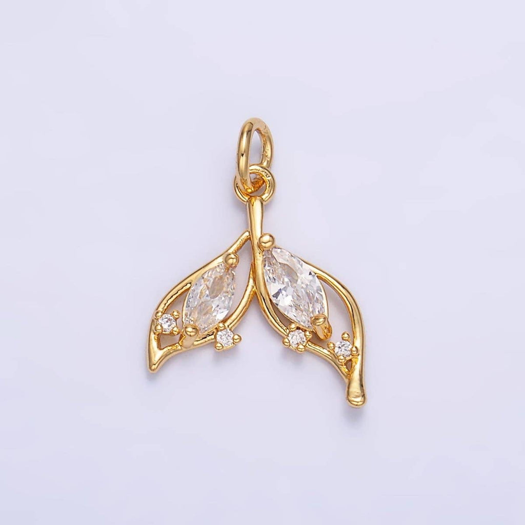 Whale Tail Fin Charm
