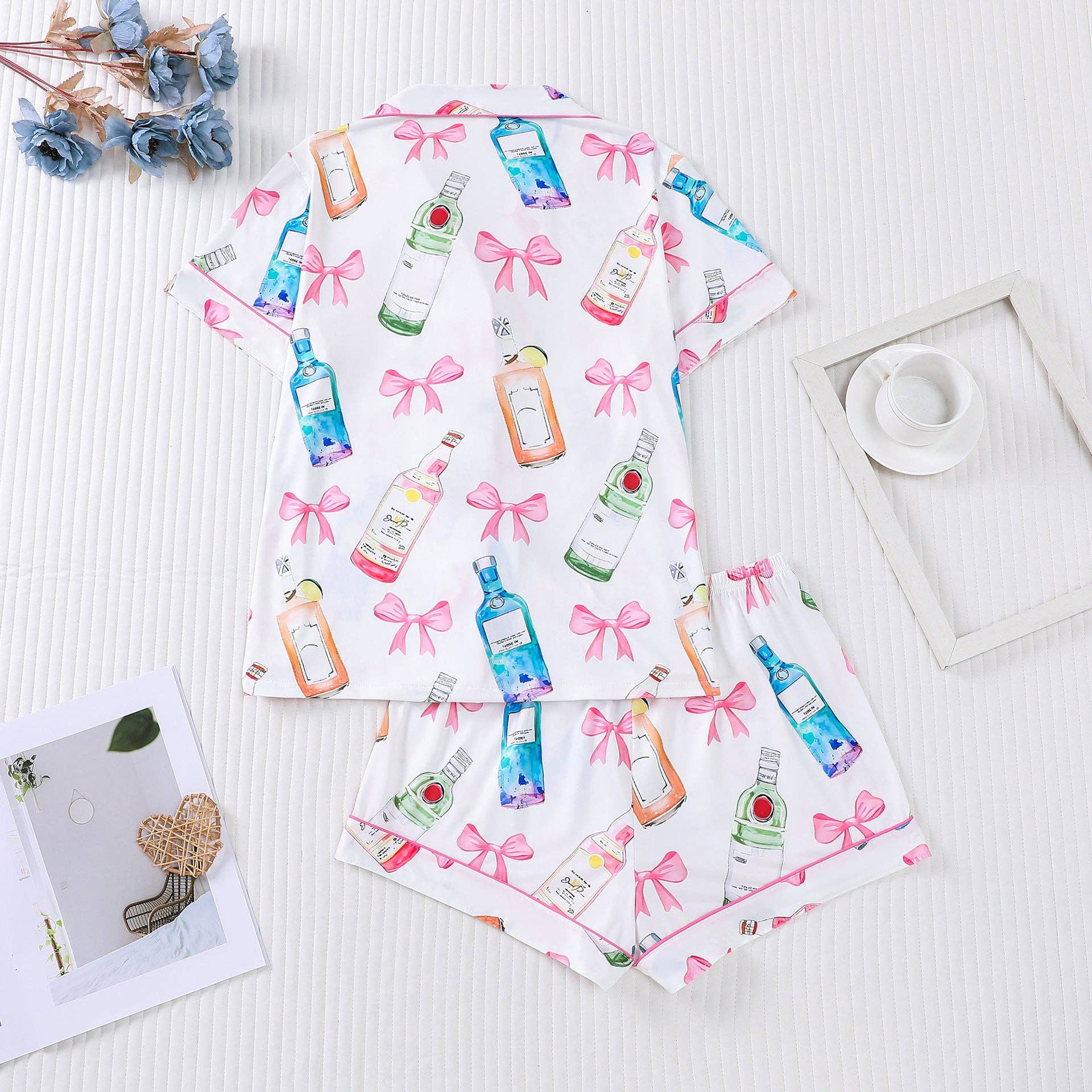Cocktails & Bows Pajama Set