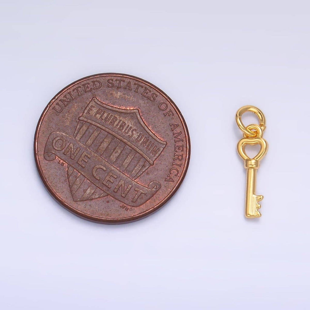 Heart Key Charm