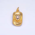 Clear CZ Cowboy Hat Charm