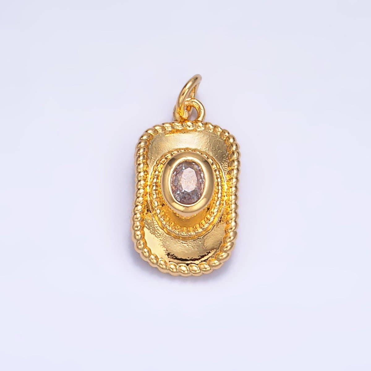 Clear CZ Cowboy Hat Charm