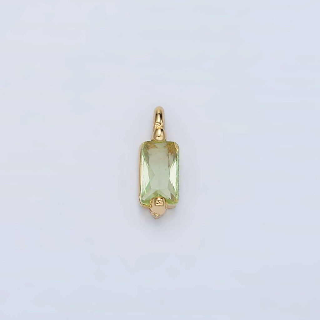 Mini Light Green Baguette Charm