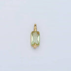 Mini Light Green Baguette Charm