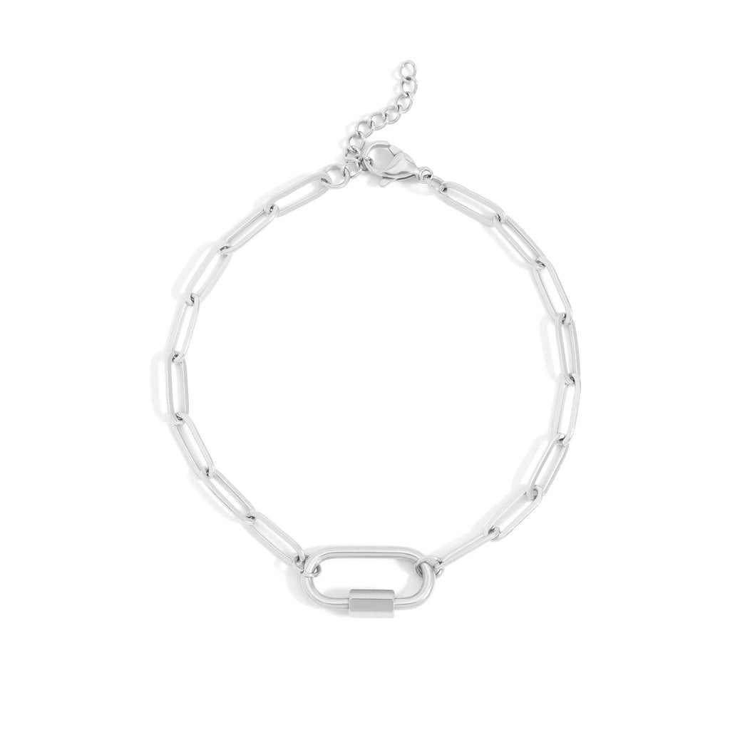 Paperclip Carabiner Charm Bracelet
