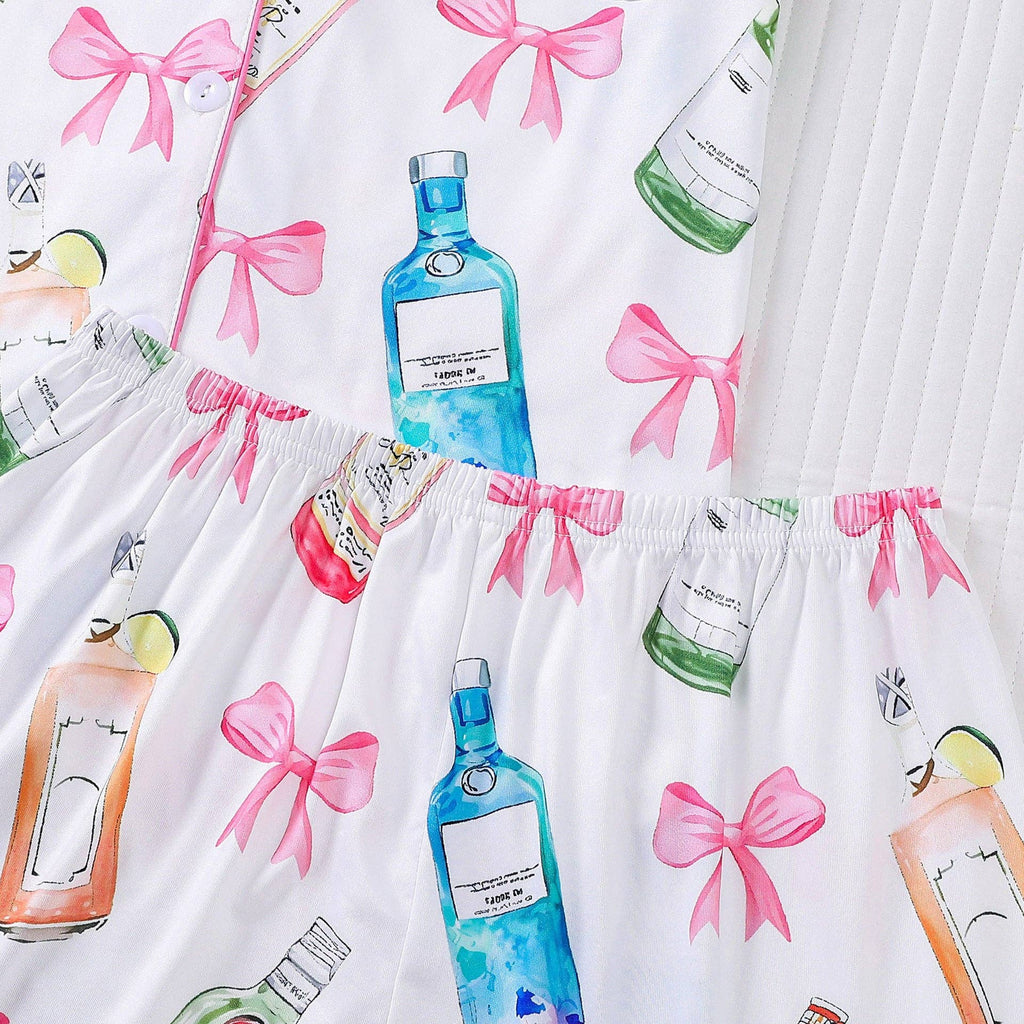 Cocktails & Bows Pajama Set
