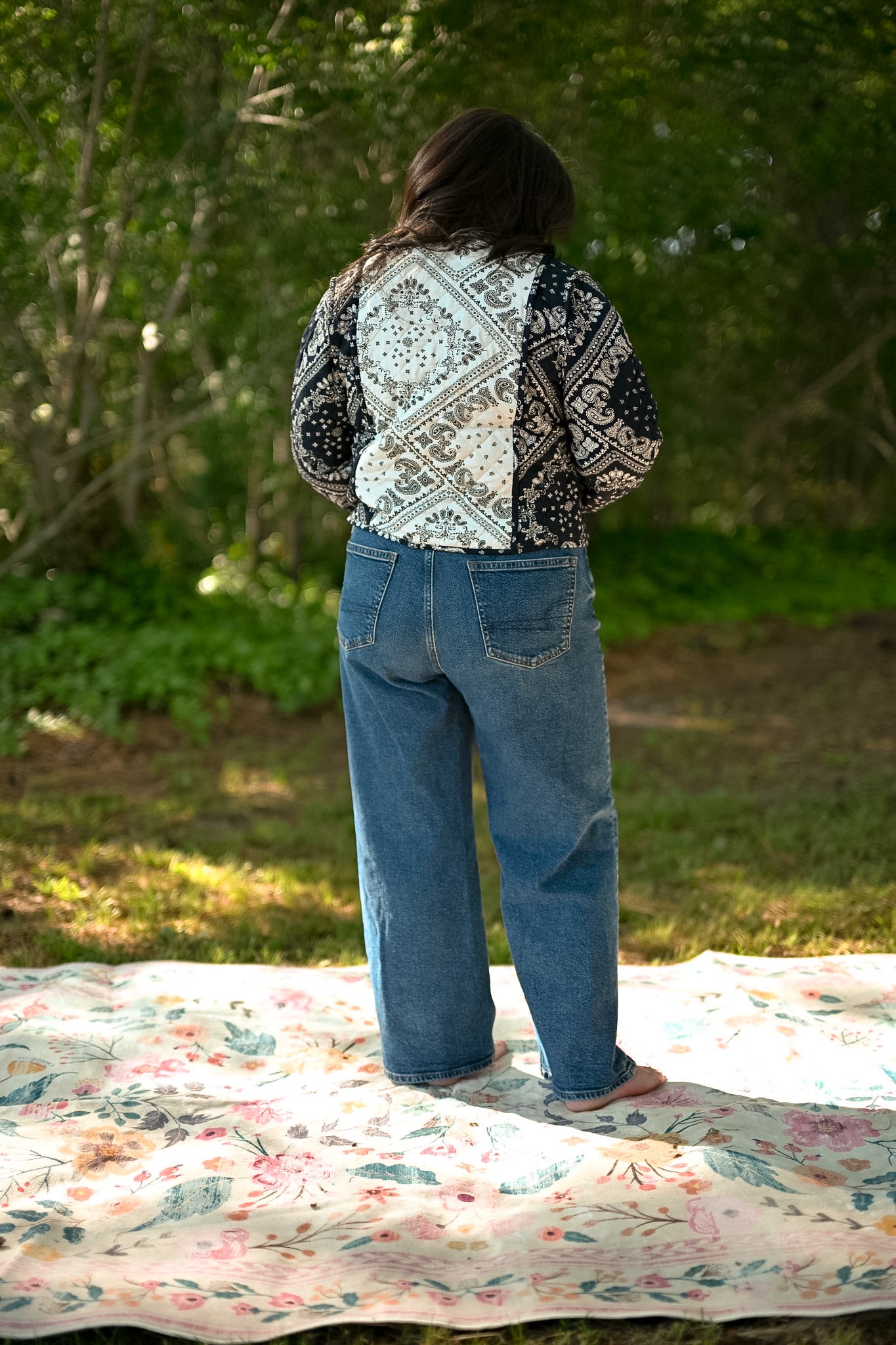 Bandana Patchwork Tie-Front Jacket