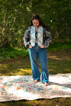 Bandana Patchwork Tie-Front Jacket