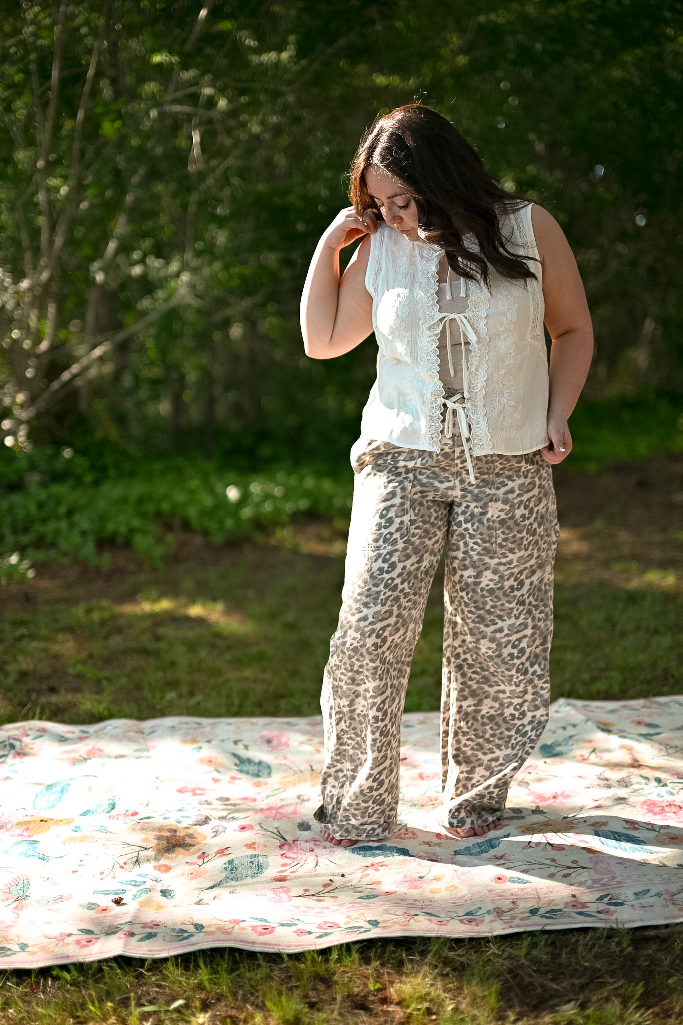 Lace Tie Blouse