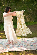 Strapless Smocked Midi Dress