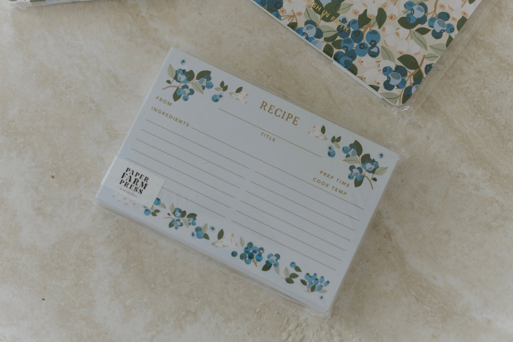 Blueberry Recipe Cards