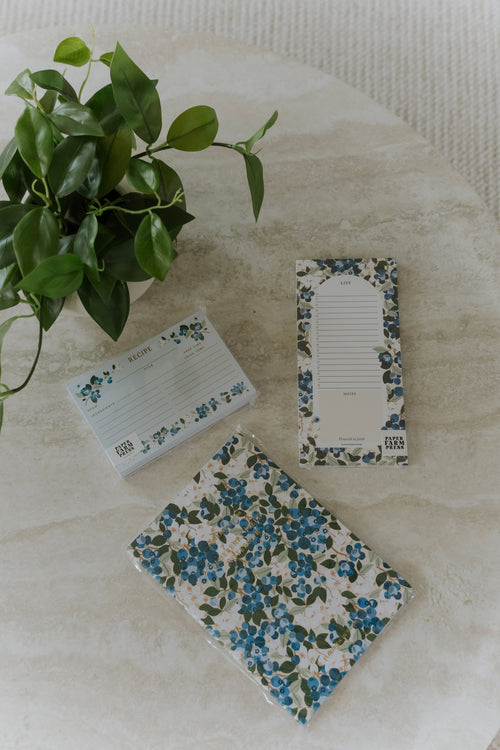 Blueberry Recipe Cards