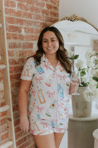 Cocktails & Bows Pajama Set