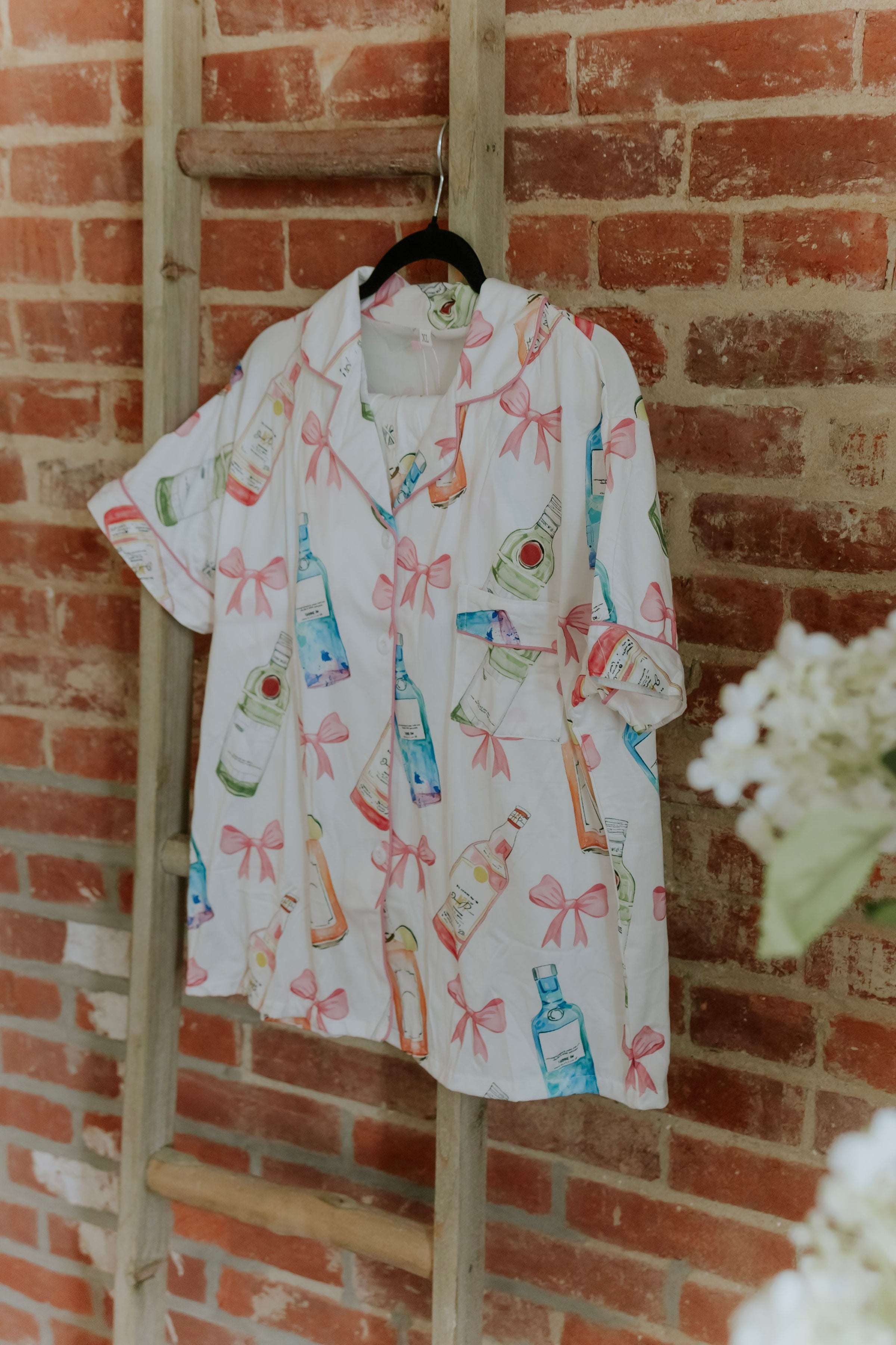 Cocktails & Bows Pajama Set