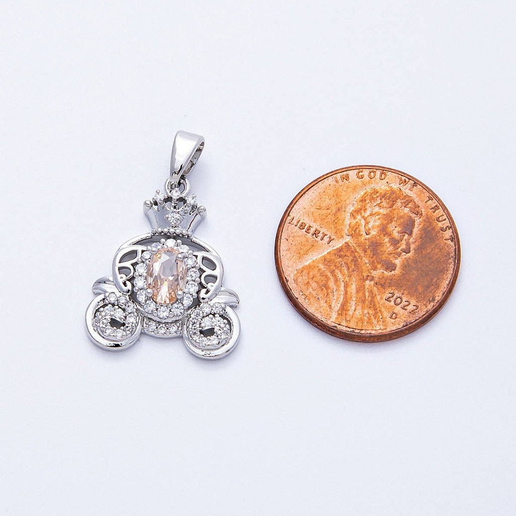 Gemstone Carriage Charm