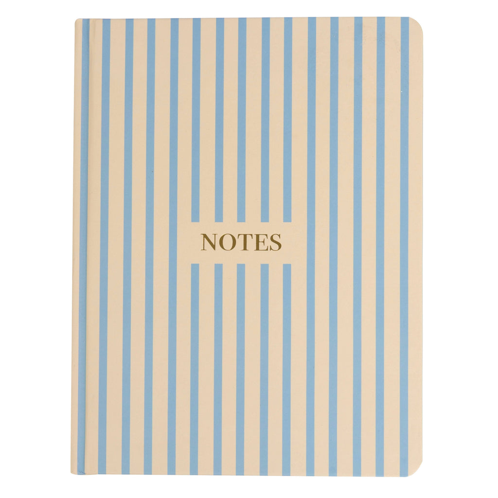 Cream and Blue Striped Journal