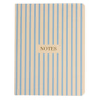Cream and Blue Striped Journal