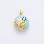 Enamel Spring Flower Locket Charm