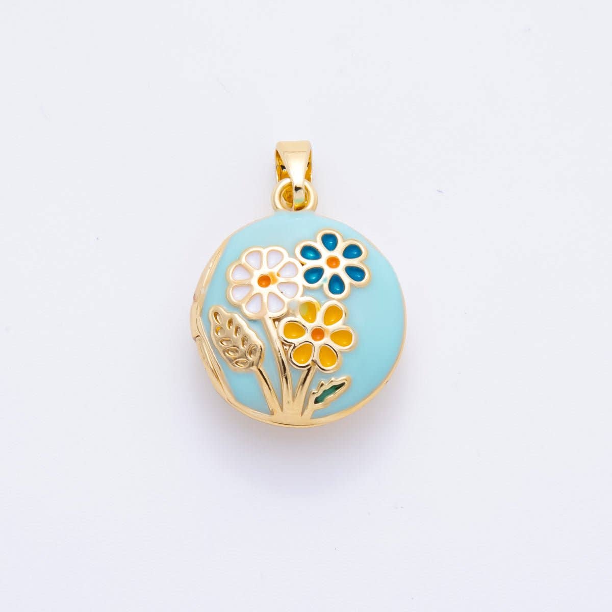 Enamel Spring Flower Locket Charm