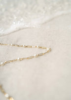 Pearl Paperclip Charm Necklace