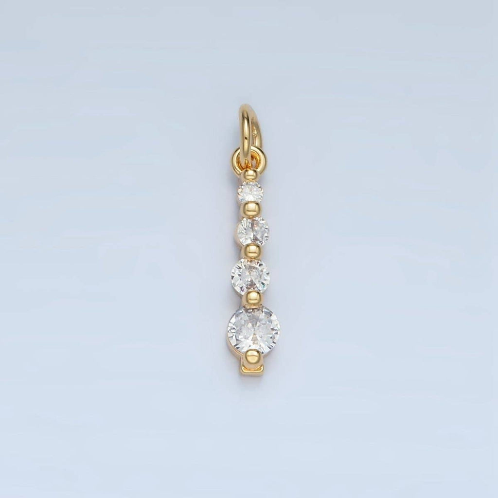 Clear CZ Drop Charm