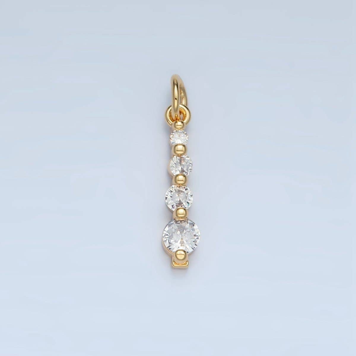 Clear CZ Drop Charm