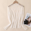 Mesh Long Sleeve Lace Top