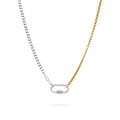 Mixed Metal Carabiner Necklace