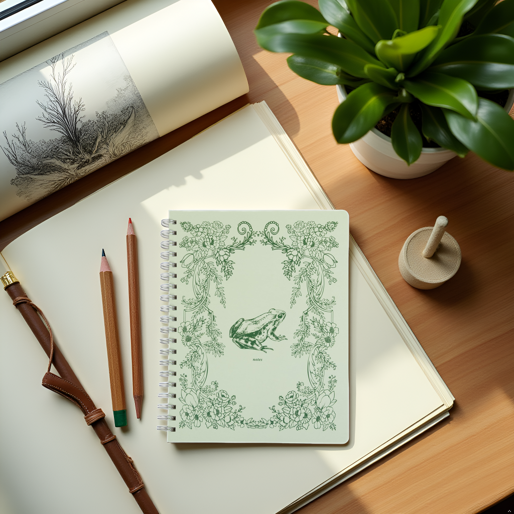 Frog Spiral Notebook