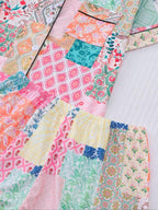 Patchwork Print Pajama Set