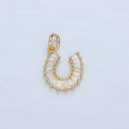 Baguette Horseshoe Charm